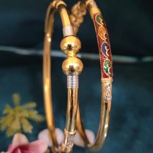 916 Gold Elegant  Single Pipe Kadli SP-279