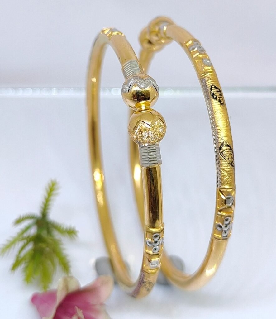 916 Gold Stylish Single Pipe Kadli SP-280