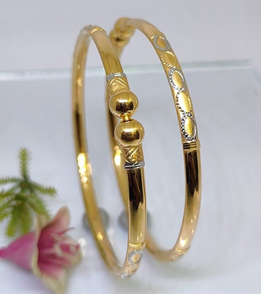 916 Gold Delicate Single Pipe Kadli SP-294