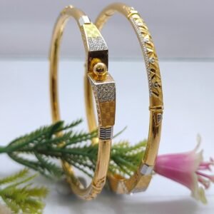 916 Gold Stylish Single Pipe Kadli SP-297