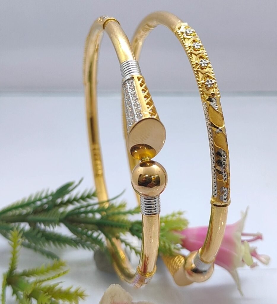 916 Gold Indian Design Single Pipe Kadli SP-298