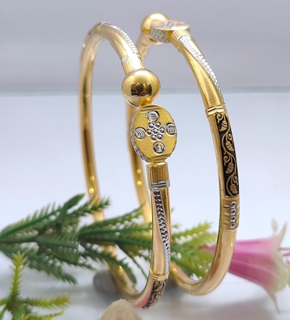 916 Gold Elegant Single Pipe Kadli SP-299