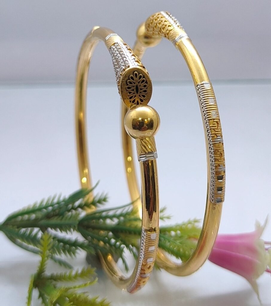 916 Gold Stylish Single Pipe Kadli SP-300