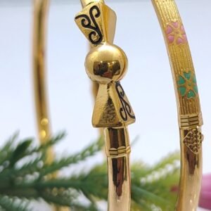 916 Gold Beautiful Single Pipe Kadli SP-302