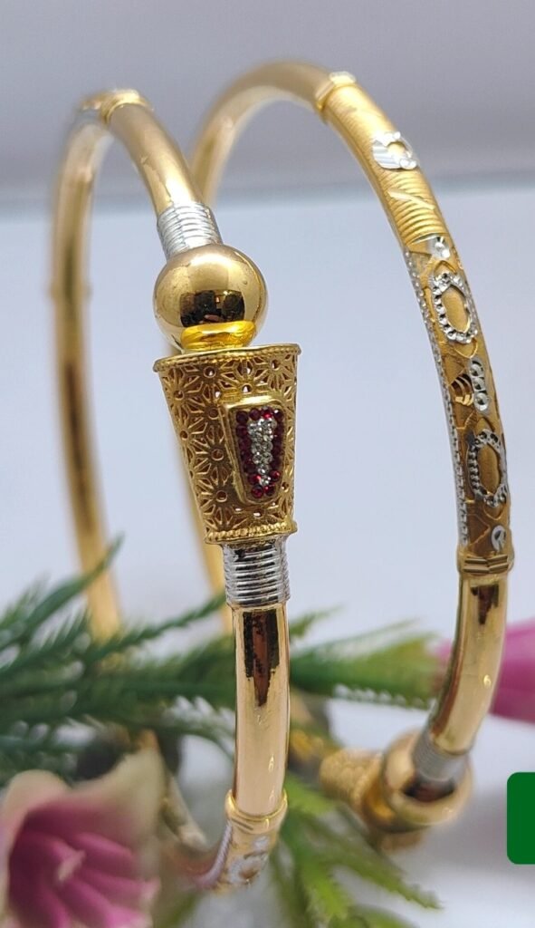 916 Gold Simple Single Pipe Kadli SP-314