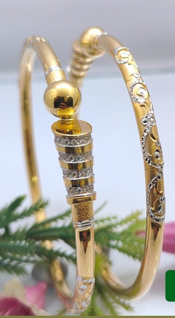 916 Gold Handmade Single Pipe Kadli SP-316