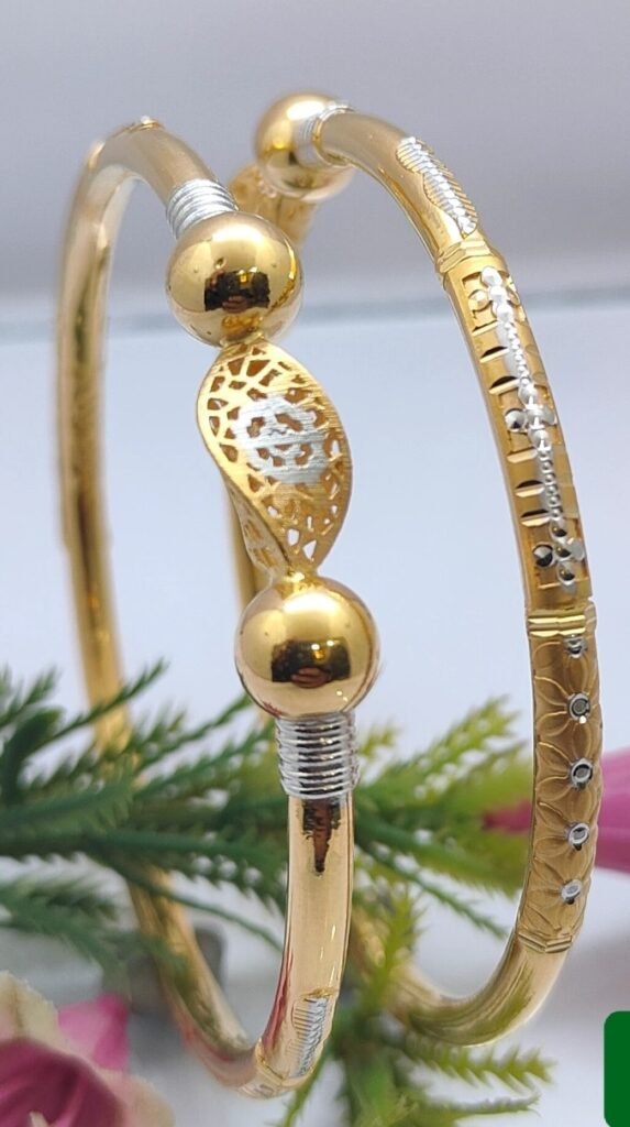 916 Gold Fancy Single Pipe Kadli SP-317