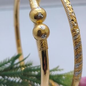 916 Gold Designer Single Pipe Kadli SP-318