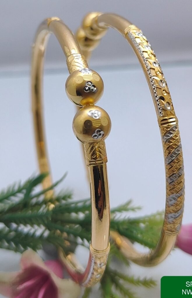 916 Gold Designer Single Pipe Kadli SP-318