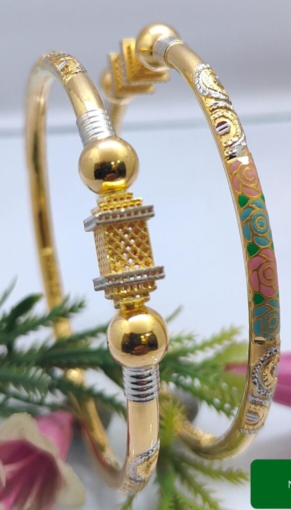 916 Gold Delicate Single Pipe Kadli SP-325