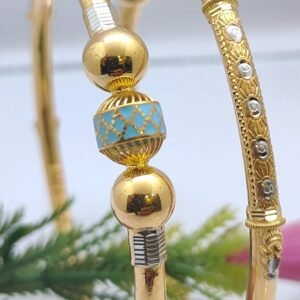 916 Gold Stylish Single Pipe Kadli SP-327