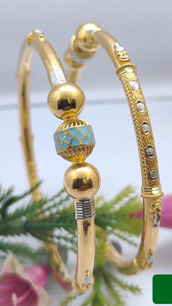 916 Gold Stylish Single Pipe Kadli SP-327