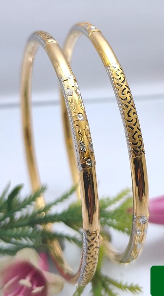 916 Gold Stylish Single Pipe Kadli SP-335
