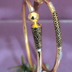 916 Gold Beautiful Single Pipe Kadli SP-351