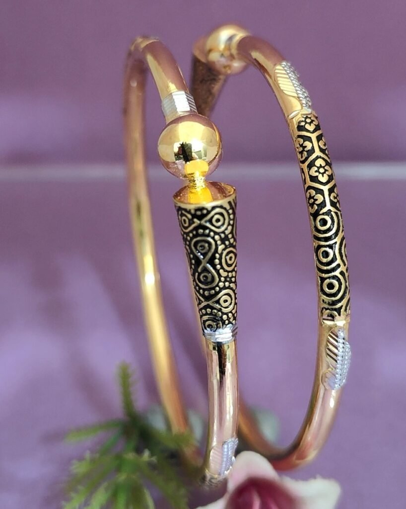 916 Gold Beautiful Single Pipe Kadli SP-351