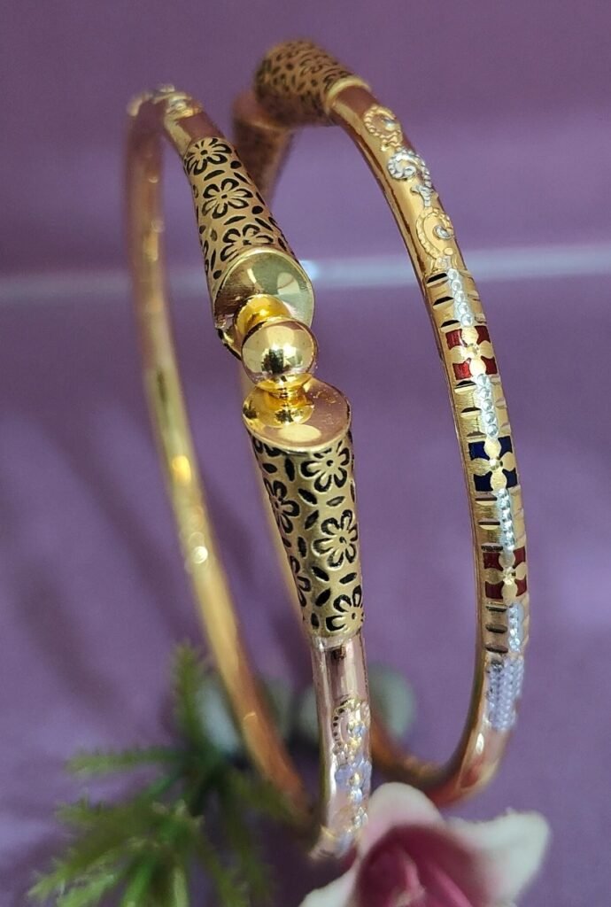 916 Gold Unique Single Pipe Kadli SP-352