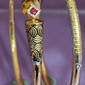 916 Gold Classy  Single Pipe Kadli SP-354