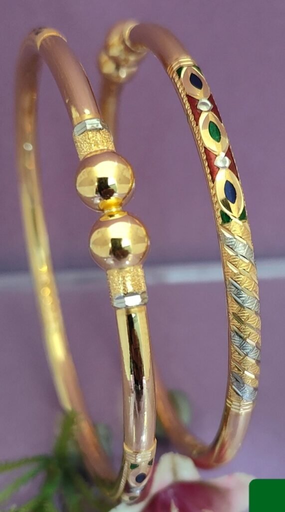 916 Gold Hallmarked Single Pipe Kadli SP-364