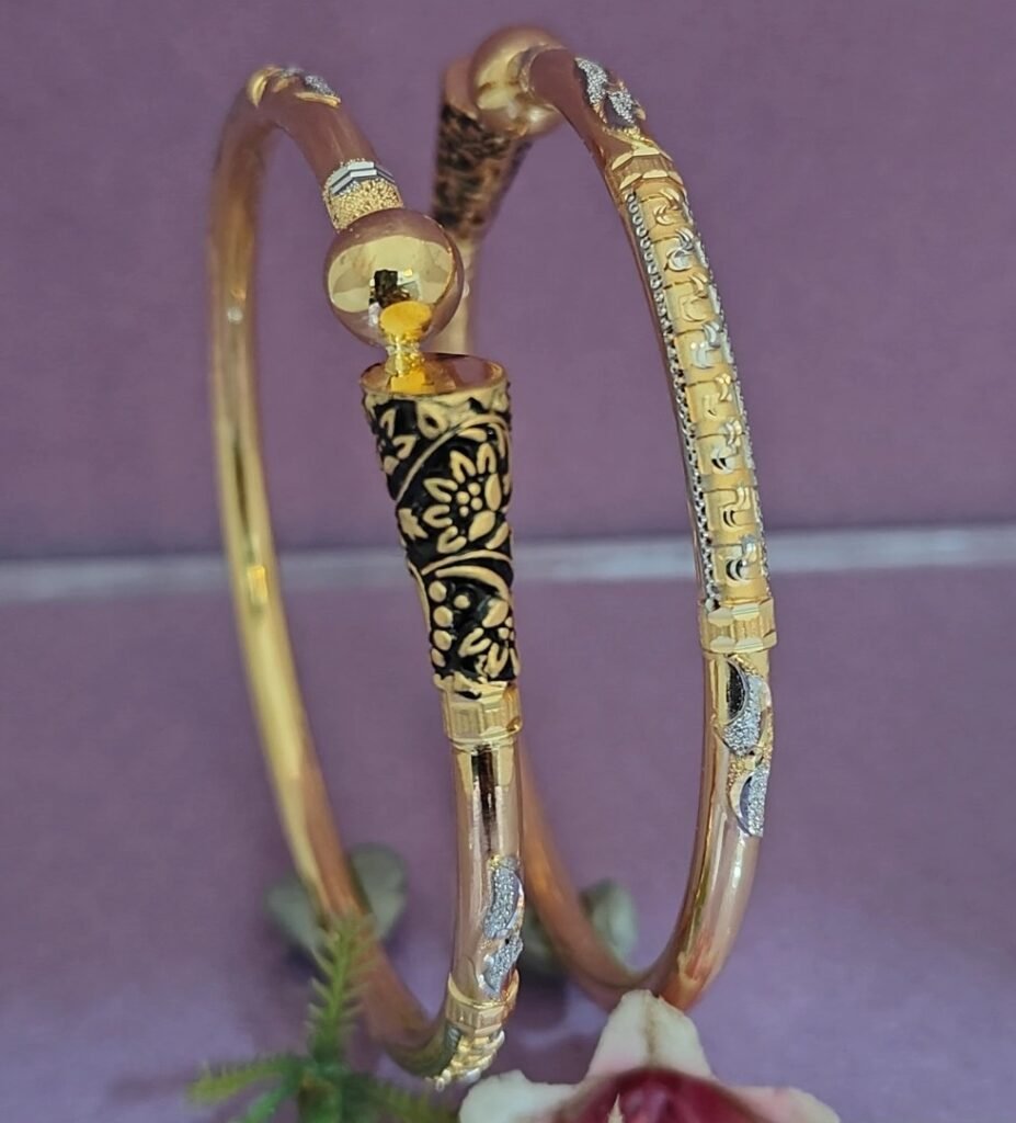 916 Gold Modern Single Pipe Kadli SP-374