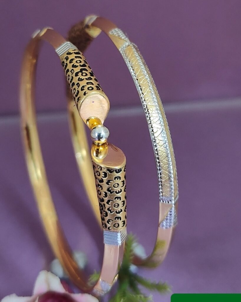 916 Gold Delicate Single Pipe Kadli SP-399