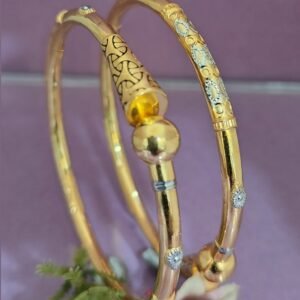 916 Gold Stylish Single Pipe Kadli SP-439