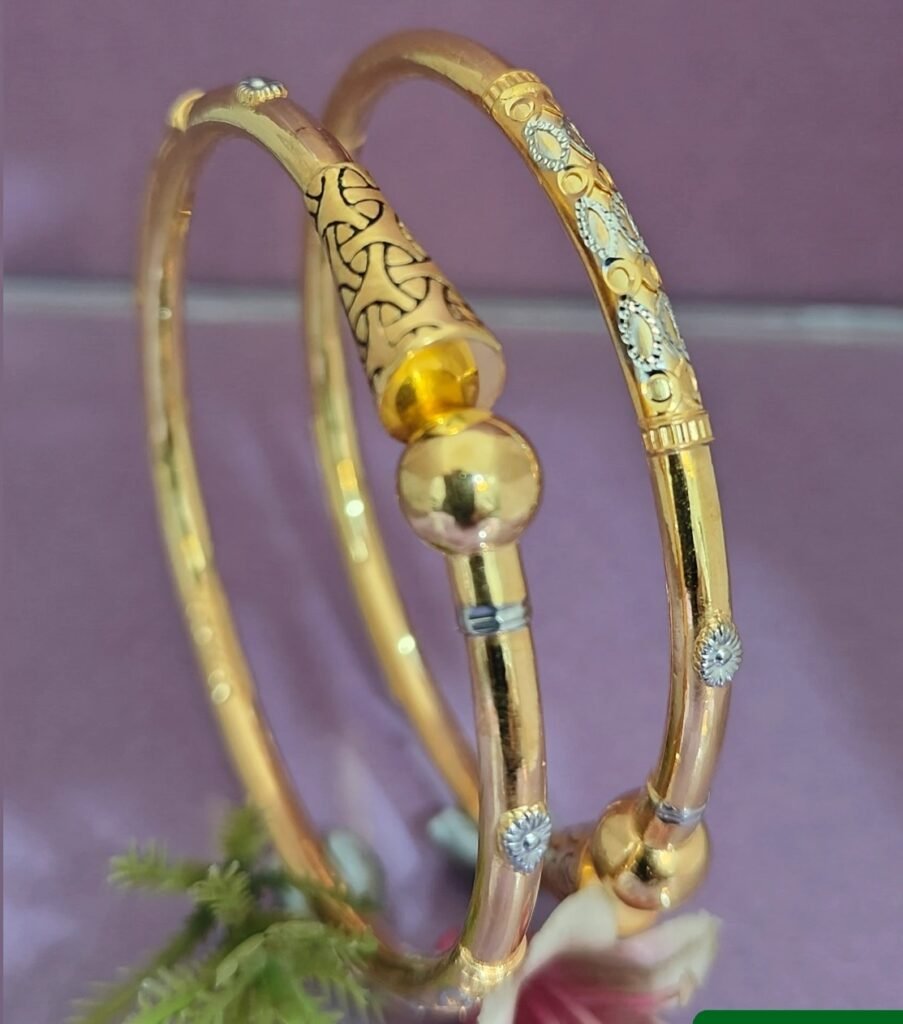 916 Gold Stylish Single Pipe Kadli SP-439