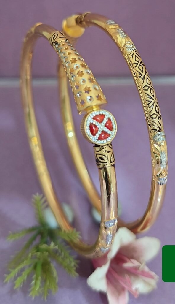 916 Gold Indian Design Single Pipe Kadli SP-440