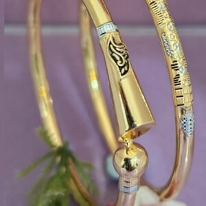916 Gold Stylish Single Pipe Kadli SP-442