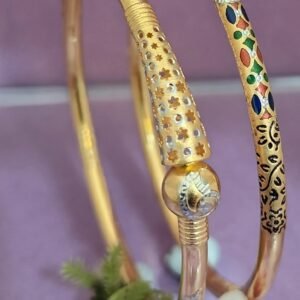 916 Gold Stunning Single Pipe Kadli SP-443