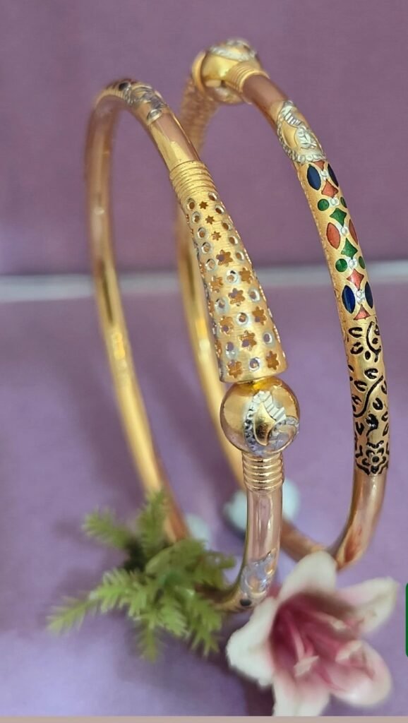 916 Gold Stunning Single Pipe Kadli SP-443