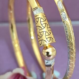 916 Gold Beautiful Single Pipe Kadli SP-444