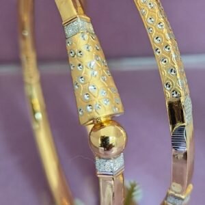 916 Gold Fancy Single Pipe Kadli SP-451