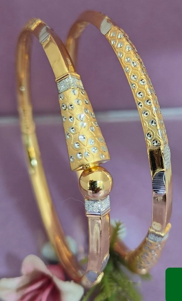916 Gold Fancy Single Pipe Kadli SP-451