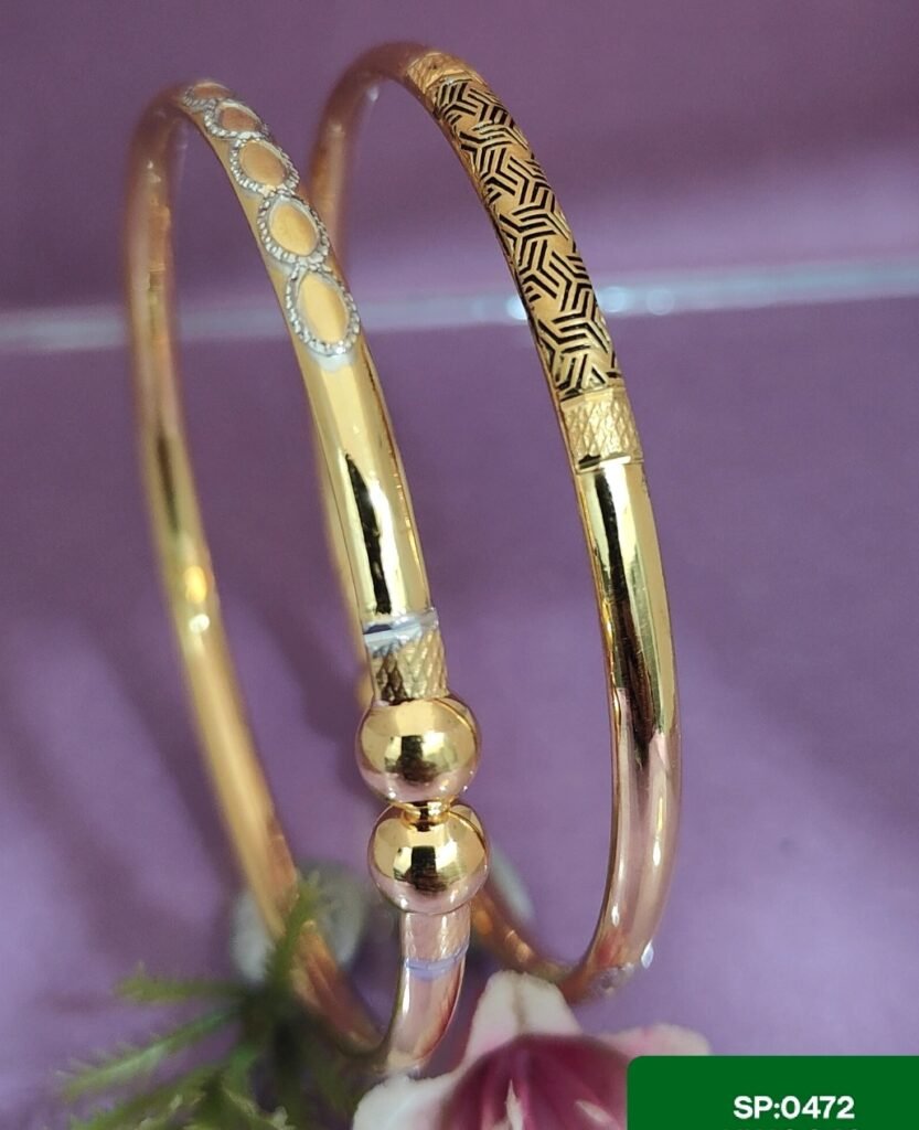 916 Gold Designer Single Pipe Kadli SP-472