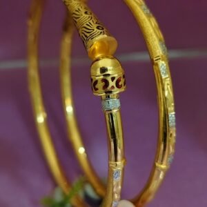 916 Gold Delicate Single Pipe Kadli SP-479