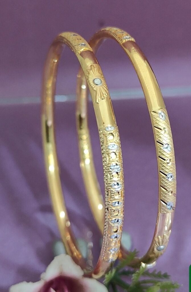 916 Gold Indian Design Single Pipe Kadli SP-492