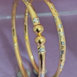 916 Gold Stylish Single Pipe Kadli SP-505