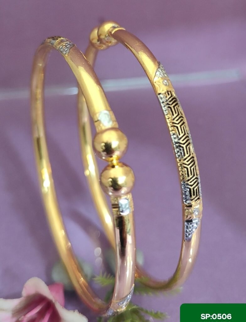 916 Gold Stunning Single Pipe Kadli SP-506