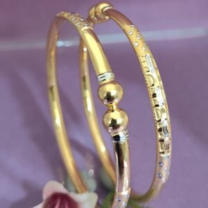 916 Gold Beautiful Single Pipe Kadli SP-507