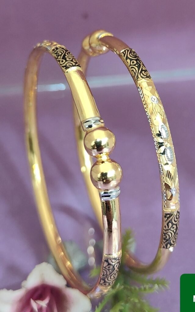 916 Gold Simple Single Pipe Kadli SP-511