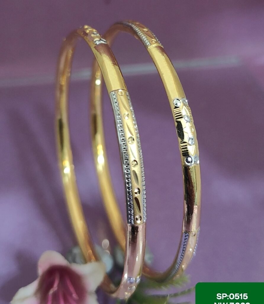 916 Gold Designer Single Pipe Kadli SP-515