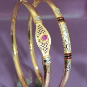 916 Gold Stylish Single Pipe Kadli SP-521