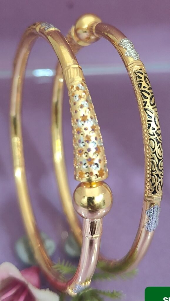 916 Gold Elegant Single Pipe Kadli SP-523