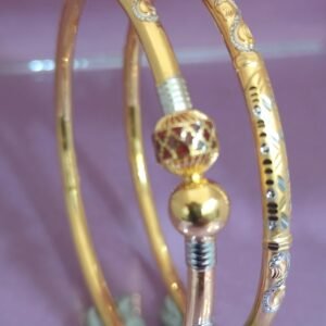 916 Gold Stylish Single Pipe Kadli SP-524