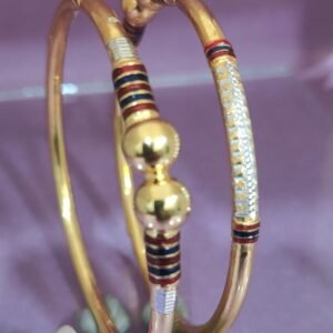 916 Gold Stunning Single Pipe Kadli SP-525