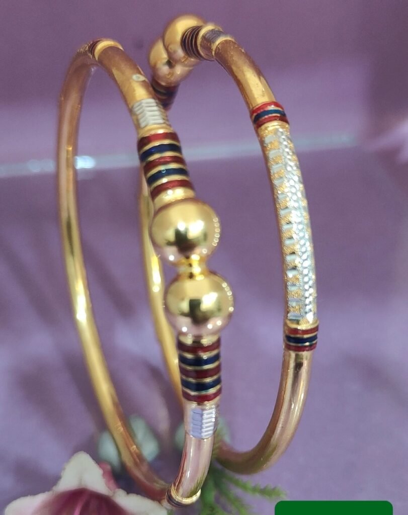 916 Gold Stunning Single Pipe Kadli SP-525
