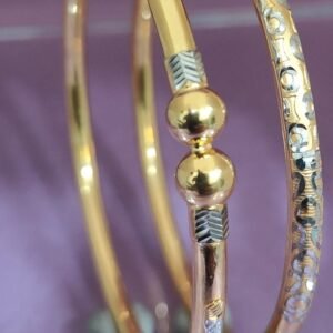 916 Gold Beautiful Single Pipe Kadli SP-526