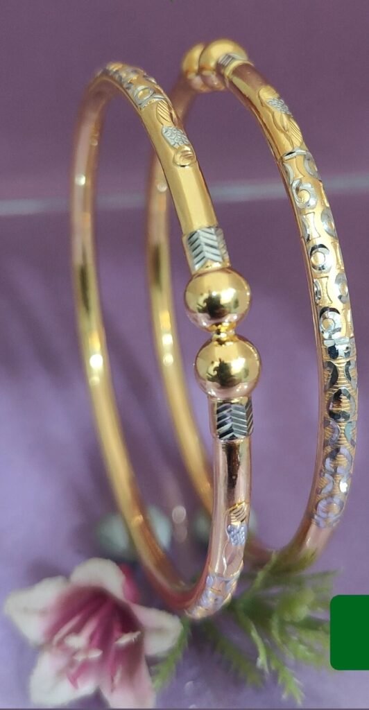 916 Gold Beautiful Single Pipe Kadli SP-526