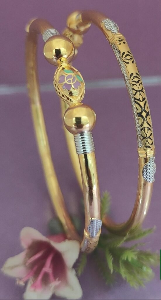 916 Gold Simple Single Pipe Kadli SP-532