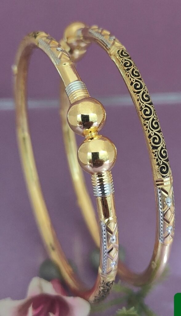 916 Gold Daily Wear Single Pipe Kadli SP-533